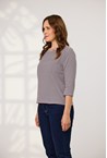 CREW BOAT NK TOP - brown wht